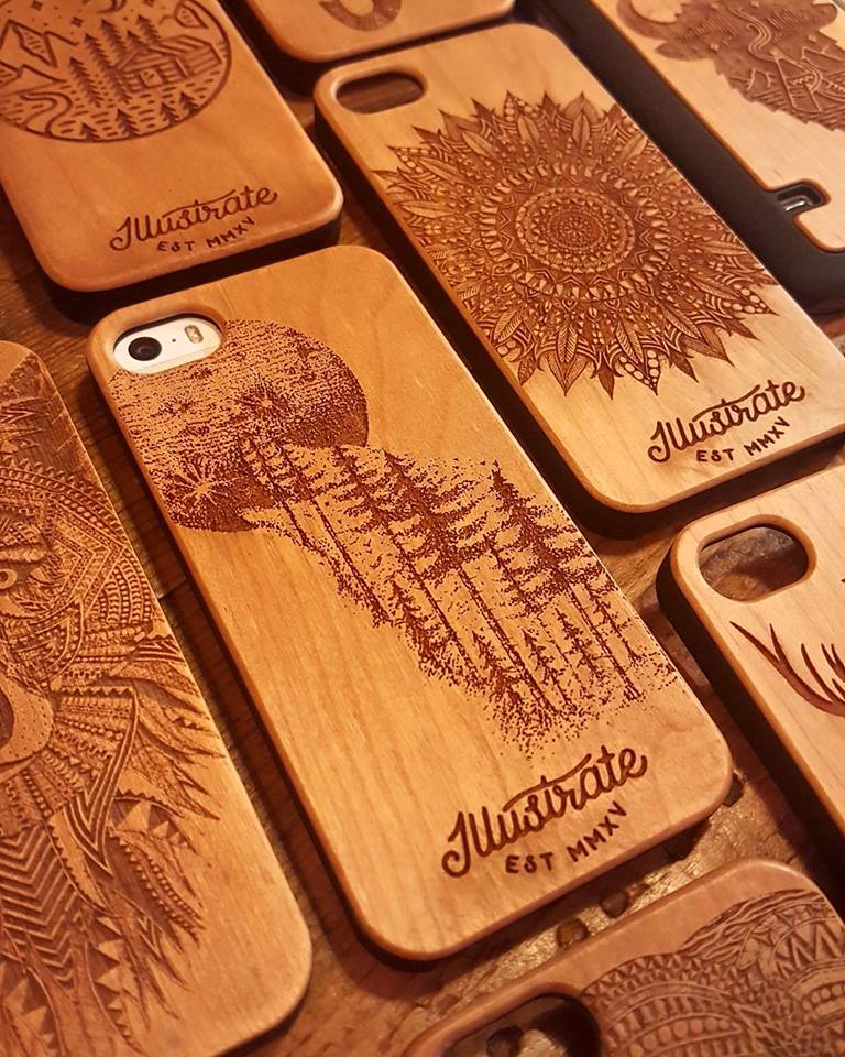 Some of the hand crafted phones cases from Illustrate 