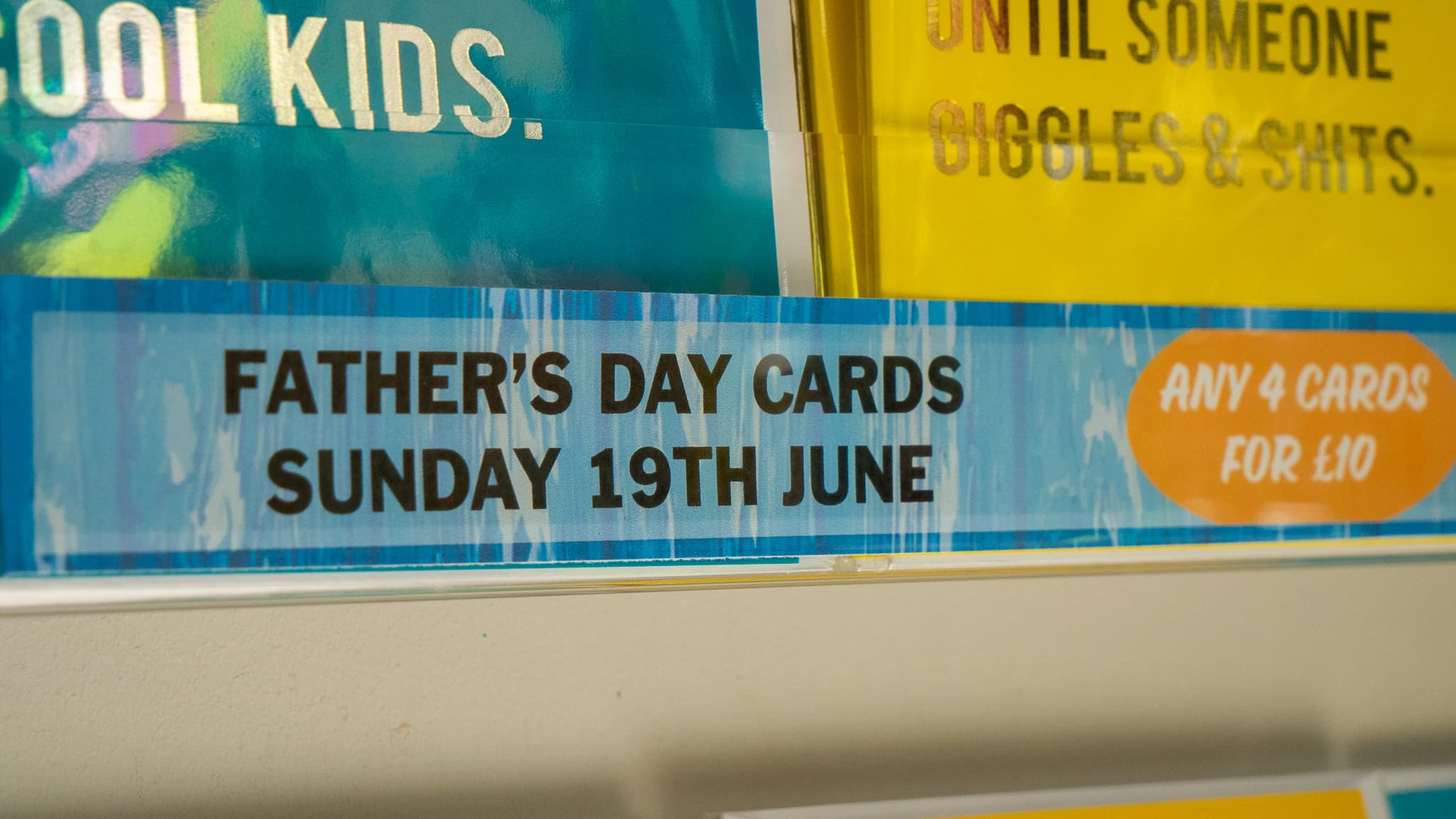 A selection of Father's Day cards at Card Shack!