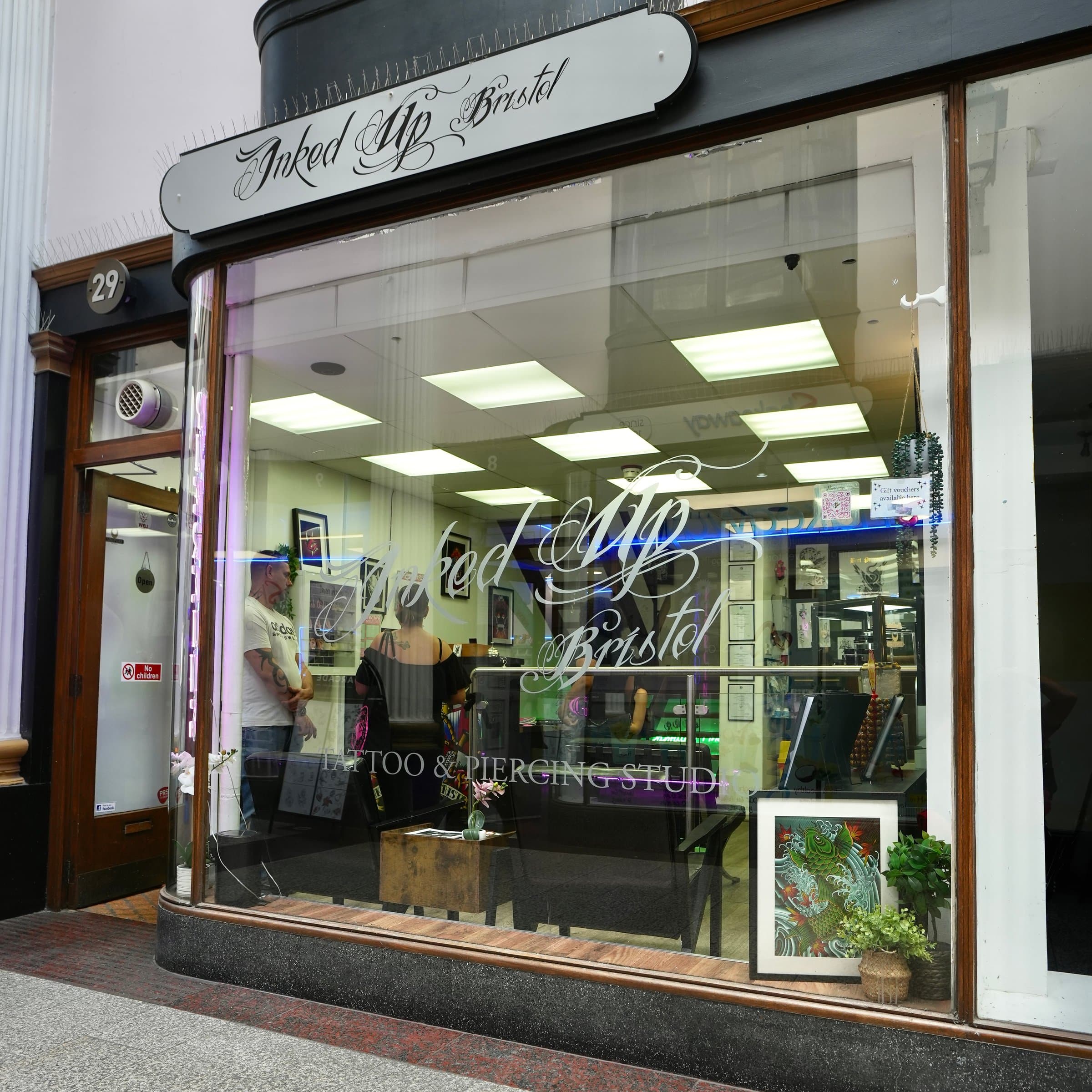 Inked Up shopfront in The Arcade, Bristol